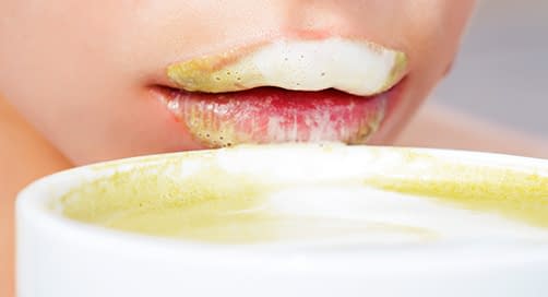 Té matcha con leche 4 Espuma té matcha