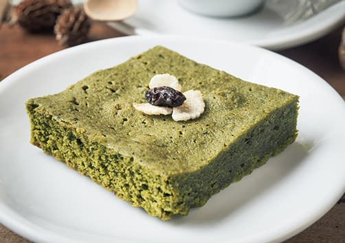 Bizcocho de té matcha 4 Presentación bizcocho té matcha
